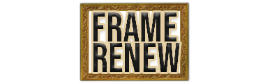 Decorative frame with 'FRAME RENEW' text inside
